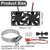 LRFHL RC Cooling Fan Aluminum Heat Sink Motor Cooling Dual Fan 22000 RPM with Adjustable Mount 40-50mm for 1/7 1/8 1/10 RC Crawler Car 4284 4985 1717 Motor Heat Sink view 2
