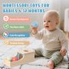 Busy edition Montessori Toys for Babies 6-12 Months, Wooden Object Permanence Box, 9 Month Old Baby Toys, Preschool Developmental Toy for Infant, Toddler Ball Drop Toy Girl Boy Gift view 2