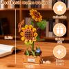 Evankin 3D Wooden Puzzle for Adults - Sunflower Bouquet Building Kit, DIY Wood Craft Kits, Home Decor Flower Model, Creative Gift for Women Mom Birthday Valentine's Day Christmas view 4