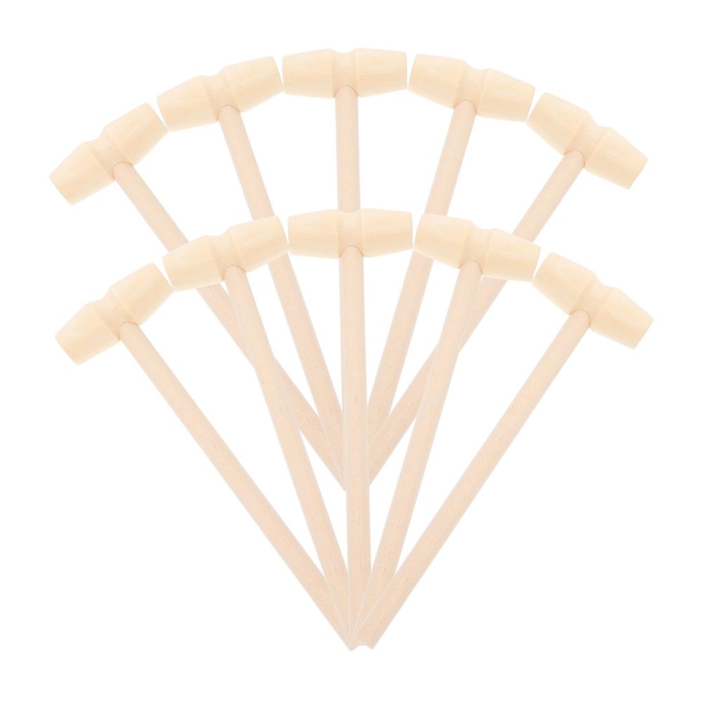 ERINGOGO 10pcs Mini Wooden Mallet for Boys Educational Beat for Hand Eye Coordination Dexterity Development Fine Motor Skills Creative Pounding Play