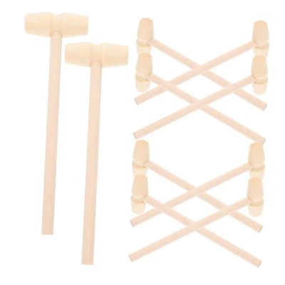 JOINPAYA 10pcs Mini Wooden Mallet Educational Hammer for Boys Promote Hand Eye Coordination Dexterity and Arm Movement Development Creative Beat Play Gift