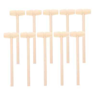 COOLHIYA 10pcs Mini Wooden Hammer Educational Beat for Boys Small Mallets Hand Eye Coordination and Grasping Skills Creative Pounding Play