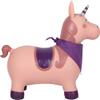 small foot Jumping Animal Unicorn Inflatable Jumping Toy with Neckerchief and Air Pump, for Indoor and Outdoor Use, up to 50 kg, for Children from 2 Years, 12786 view 3