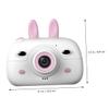 Abaodam Dual Lens Digital Camera with Screen Face Recognition Auto Drop Silicone Mini Cartoon Pink Camera for Photography view 3