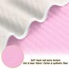 JUNZAN Cream Pink Kids Blanket Cotton Breathable Newborns Swaddling Blankets for Sofa School Travel Nursery 40'' x 30'' view 2