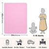 JUNZAN Cream Pink Kids Blanket Cotton Breathable Newborns Swaddling Blankets for Sofa School Travel Nursery 40'' x 30'' view 3
