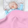JUNZAN Cream Pink Kids Blanket Cotton Breathable Newborns Swaddling Blankets for Sofa School Travel Nursery 40'' x 30'' view 4