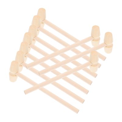 HANABASS 10pcs Mini Wooden Mallet Beat for Boys Educational Hammer for Hand Eye Coordination and Dexterity Development