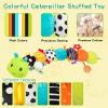 Baby Sensory Toys 0-6 6-12 Months, Musical Plush Animal Stuffed Caterpillar with Crinkle & Rattle, Tummy Time Toys for Infants Newborn 3 6 9 12 18 Months, Car Seat and Shower Gifts for Boys Girls view 4