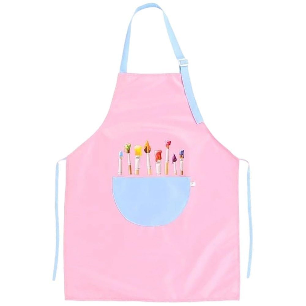 pp supm Kids Apron with Pocket, Adjustable Chef Art Apron Kids Painting Aprons for Cooking Baking Painting Crafting Grilling Activity