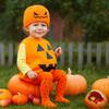 Halloween Pumpkin Knitted Beanie Hat Winter Thick Warm Soft Cute Hat for Halloween Orange view 2