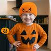 Halloween Pumpkin Knitted Beanie Hat Winter Thick Warm Soft Cute Hat for Halloween Orange view 3