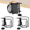 3 Desk Drink Holders, Adjustable Clamp Mounts For Cups, Bottles, Mugs On Tables Or Wheelchairs view 1