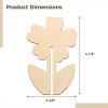 24 Pcs Wooden Flower Crafts Set for Spring, DIY Painting Ornaments for Kids, Three Flower Designs, Great for Creative Fun with Family view 2