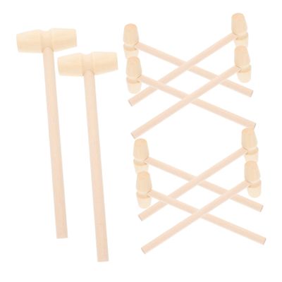 COSMEVIVI 10pcs Mini Wooden Hammer for Boys Educational Beat Hand Eye Coordination Dexterity Development Preschool Activity