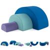 Costzon Rainbow Toddler Climbing Toys Indoor, 3 Pieces Soft Foam Blocks w/Skin-Friendly Suede Fabric Cover, Elastic Sponge Fillings & Smooth Zippers for Crawling Playing, Climbing Blocks for Kids 3+ view 1