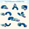 Costzon Rainbow Toddler Climbing Toys Indoor, 3 Pieces Soft Foam Blocks w/Skin-Friendly Suede Fabric Cover, Elastic Sponge Fillings & Smooth Zippers for Crawling Playing, Climbing Blocks for Kids 3+ view 3