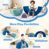 Costzon Rainbow Toddler Climbing Toys Indoor, 3 Pieces Soft Foam Blocks w/Skin-Friendly Suede Fabric Cover, Elastic Sponge Fillings & Smooth Zippers for Crawling Playing, Climbing Blocks for Kids 3+ view 4