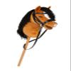 small foot Hobby Horse brown Melodie, removable stick & mane, incl. halter, bridle & lead, for ages 3+ years, 12715 view 1