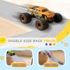 Flexible Race Track for Kids, 16 Ft Flex Race Car Ramp Track with Racing Cars Track Toys Compatible with Diecast 1/64th Hot Wheel Cars Rolls up Portable Car Ramp Toys for Boys and Girls Ages 3+ - Gray view 4