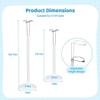 4 Pack Adjustable Doll Stands For 13-18 Inch American Dolls, Action Figure Support Holders, White Pvc Display Racks For Organizing Doll Accessories view 4