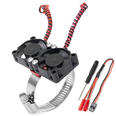 LRFHL RC Cooling Fan Heat Sink Motor Cooling Dual Fan 22000 RPM with Adjustable Mount 35-43mm for 1/7 1/8 1/10 RC Crawler Car 3660 3670 4074 4068 4274 Motor Heat Sink