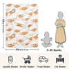 Cartoon Albatross White Blankets for Boys Soft Cotton Newborns Swaddle Blanket Essentials Must Haves 40'' x 30'' view 3