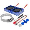 LRFHL RC Cooling Fan Aluminum Heat Sink Motor Cooling Dual Fan 22000 RPM with Adjustable Mount 40-50mm for 1/7 1/8 1/10 RC Crawler Car 4284 4985 1717 Motor Heat Sink view 4