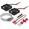 LRFHL RC Cooling Fan Heat Sink Motor Cooling Dual Fan 22000 RPM with Adjustable Mount 40-50mm for 1/7 1/8 1/10 RC Crawler Car 4284 4985 1717 Motor Heat Sink view 4