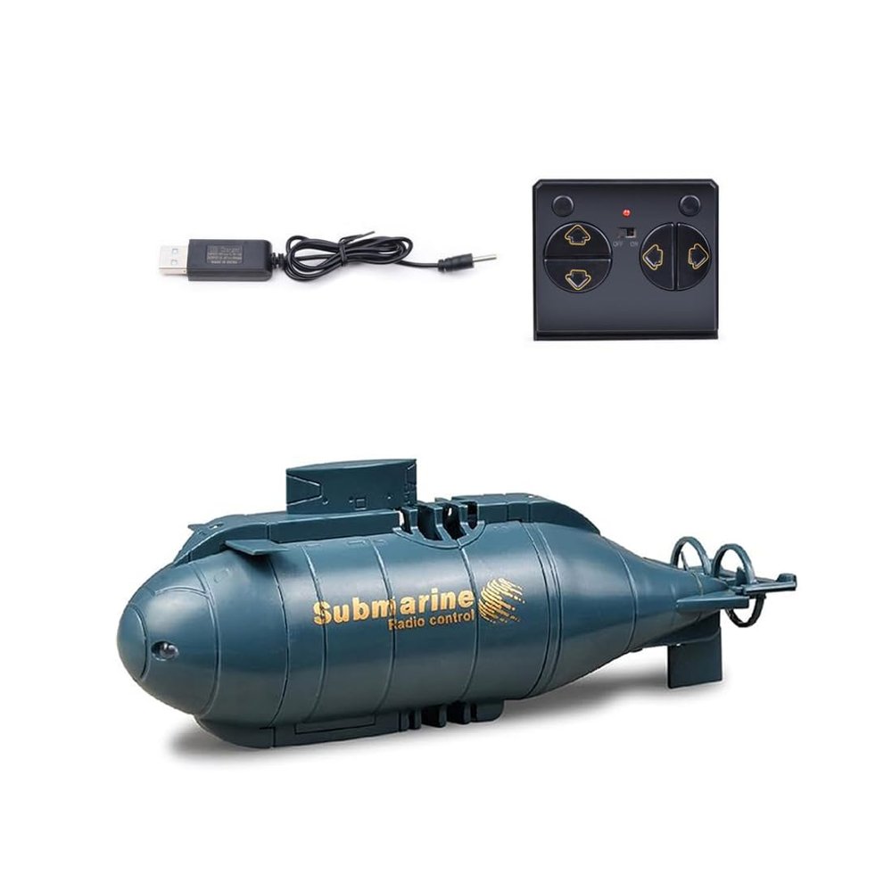 RCTRORCARY Mini RC Nuclear Submarine Boat 6CH Remote Control Waterproof Race Boat for Pools, Lakes, Dive Fish Water Tank Model Gift for Adult - Blue