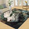 Epic Dragon Area Rugs 4x5 - Flying Wyrm Rug for Entryway, Floral Drake Washable Entry Way Rugs Kids Carpet for Inside House Playroom Living Room End Table Nursery view 3