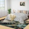 Epic Dragon Area Rugs 4x5 - Flying Wyrm Rug for Entryway, Floral Drake Washable Entry Way Rugs Kids Carpet for Inside House Playroom Living Room End Table Nursery view 4