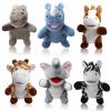 6 Pcs Animal Hand Puppets for Kids - 10 Inches Soft Plush with Movable Mouth, Interactive for Toddler Hands, Including Grassland Animals, Imaginative Role Play, Storytelling, Birthday & Easter Gifts view 1