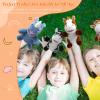 6 Pcs Animal Hand Puppets for Kids - 10 Inches Soft Plush with Movable Mouth, Interactive for Toddler Hands, Including Grassland Animals, Imaginative Role Play, Storytelling, Birthday & Easter Gifts view 3