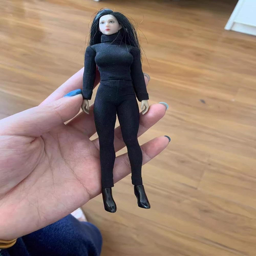 1/12 Scale Turtleneck Slim Top Legging Tights for T01 6" Female Action Figure Custom No Figure