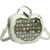 Yoelir Ita Bag for Kawaii Pin Display Apple-Shaped Backpack Cute Waterproof Leather Clear Panel Transparent Pocket Bag (Green) view 1