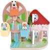 small foot Jungle Friends FSC 100% Certified Wood Ferris Wheel Motor Toy with Cute Animal Figures for Children from 12 Months and Above view 2