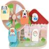 small foot Jungle Friends FSC 100% Certified Wood Ferris Wheel Motor Toy with Cute Animal Figures for Children from 12 Months and Above view 4