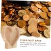 Abaodam Wooden Heart Piggy Bank Savings Box Decorative Coin Storage for Adults Compact Flat Bottom Money Saving Box Unique Birthday Gift and Desktop Ornament view 4