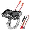 LRFHL RC Cooling Fan Aluminum Heat Sink Motor Cooling Dual Fan 22000 RPM with Adjustable Mount 35-43mm for 1/7 1/8 1/10 RC Crawler Car 3660 3670 4074 4068 4274 Motor Heat Sink view 1