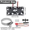 LRFHL RC Cooling Fan Aluminum Heat Sink Motor Cooling Dual Fan 22000 RPM with Adjustable Mount 35-43mm for 1/7 1/8 1/10 RC Crawler Car 3660 3670 4074 4068 4274 Motor Heat Sink view 2