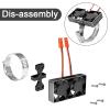 LRFHL RC Cooling Fan Aluminum Heat Sink Motor Cooling Dual Fan 22000 RPM with Adjustable Mount 35-43mm for 1/7 1/8 1/10 RC Crawler Car 3660 3670 4074 4068 4274 Motor Heat Sink view 3