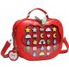 Yoelir Ita Bag for Kawaii Pin Display Apple-Shaped Backpack Cute Waterproof Leather Clear Panel Transparent Pocket Bag (Red) view 1