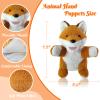 6 Pcs Animal Hand Puppets for Kids - 10 Inches Soft Plush with Movable Mouth, Interactive for Toddler Hands, Including Wild Animals, Imaginative Role Play, Storytelling, Birthday & Easter Gifts view 3