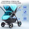 3PCS Universal Stroller Connector for Twins - Adjustable Aluminum Pushchair Coupler for Double Strollers (Black) view 3