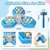 Whack Game Mole, Game 3+ Year Old, 3 Year Old Boy, 4 Year Old Toy, Gift for 3 Year Old, Boys Toys Age 4-6, 3-Players Whack Toy with 3 Modes, 7 Speeds, Light&Sounds, Birthday Gift for Todder(Blue) view 2