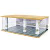 Parking Garage Model,1:24 Diorama Car Garage with Clear Acrylic Cover and LED Lighting,Garage Model 3 Parking Spaces,Scene Display Model Collection Gift Green (3 Parking Spaces) view 1