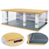 Parking Garage Model,1:24 Diorama Car Garage with Clear Acrylic Cover and LED Lighting,Garage Model 3 Parking Spaces,Scene Display Model Collection Gift Green (3 Parking Spaces) view 4
