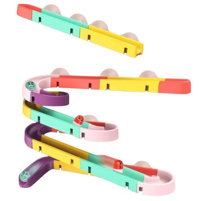 NAMOARLY DIY Marble Run Track Building for Colorful Educational Bathing to Develop Fine Motor Skills and Eye Hand Coordination Safe Construction for Boys
