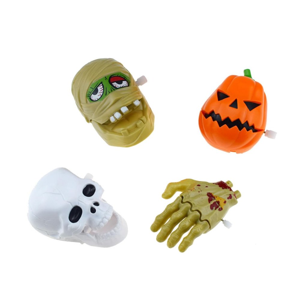 BESTonZON 4pcs Halloween Clockwork Wind Up for Favors and Goody Bag Fillers Safe Easy to Use for Boys and Fun Halloween Presents and School Rewards